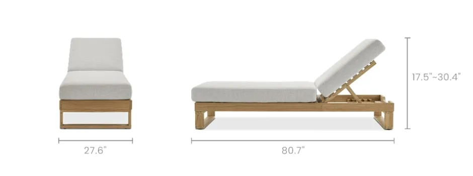 Fashion Rio Outdoor Teak Chaise Lounge Outdoor Lounge Chairs