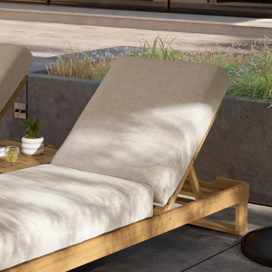 Fashion Rio Outdoor Teak Chaise Lounge Outdoor Lounge Chairs