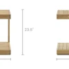 New Rio Outdoor Teak C-Side Table Small Outdoor Furniture|Outdoor Coffee & Side Tables