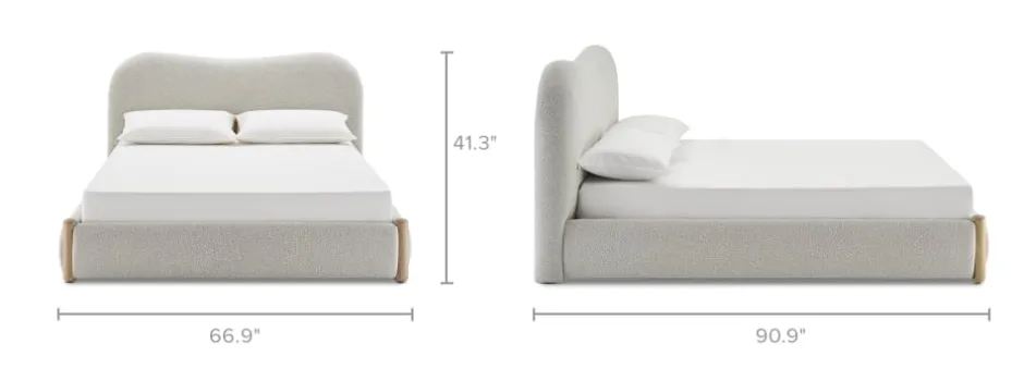 Online Rochelle Performance Bouclé Bed Small Bedroom Furniture|Beds & Bed Frames