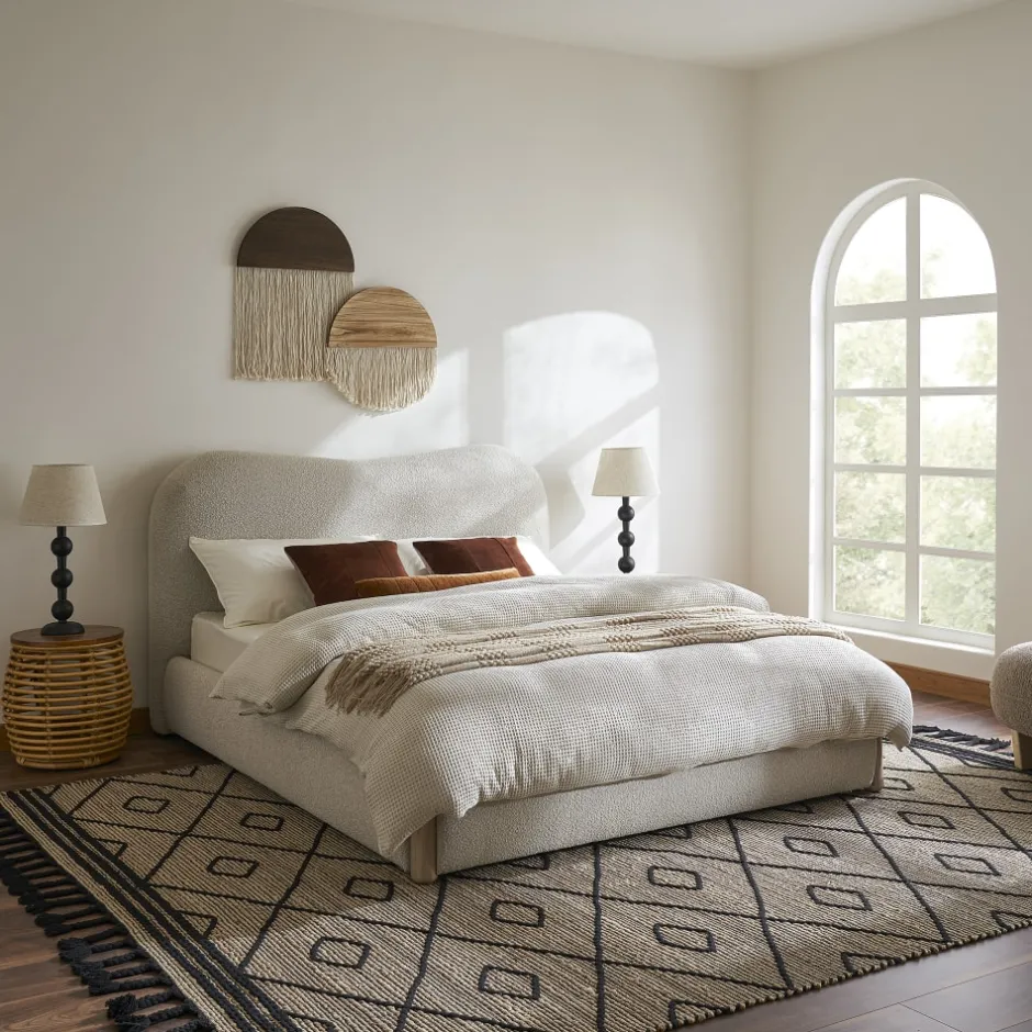 Online Rochelle Performance Bouclé Bed Small Bedroom Furniture|Beds & Bed Frames