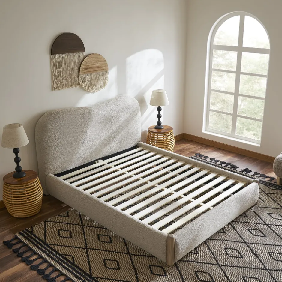 Online Rochelle Performance Bouclé Bed Small Bedroom Furniture|Beds & Bed Frames