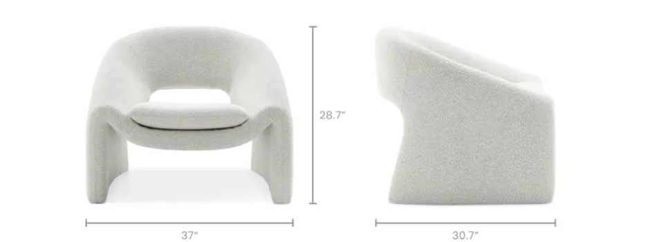 Fashion Sacha Performance Bouclé Armchair Armchairs And Accent Chairs
