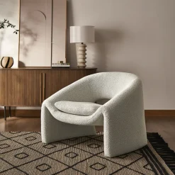 Fashion Sacha Performance Bouclé Armchair Armchairs And Accent Chairs