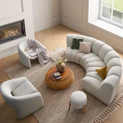 Fashion Sacha Performance Bouclé Armchair Armchairs And Accent Chairs