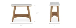 New Seb Marble Side Table Nightstands & Bedside Tables|Side Tables
