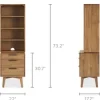 Fashion Seb Side Console with Hutch Small Space Storage|Shelves & Bookcases