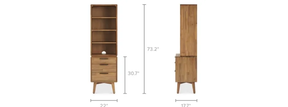 Fashion Seb Side Console with Hutch Small Space Storage|Shelves & Bookcases
