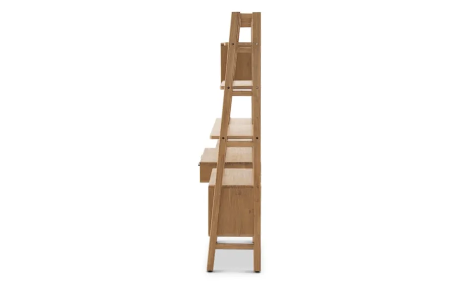 New Seb Wall Desk with Bookshelf Set Shelves & Bookcases