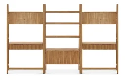 New Seb Wall Desk with Bookshelf Set Shelves & Bookcases