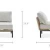 Outlet Sierra Outdoor Armless Sofa Outdoor Sofas