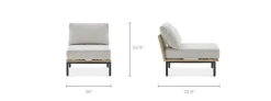 Outlet Sierra Outdoor Armless Sofa Outdoor Sofas