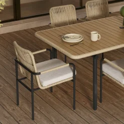 Discount Sierra Outdoor Dining Table with 6 Chairs Outdoor Chairs & Bar Stools|Outdoor Dining & Bar Tables