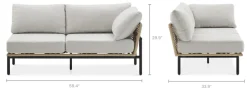 Discount Sierra Outdoor Right Facing 2 Seater Sofa Outdoor Sofas