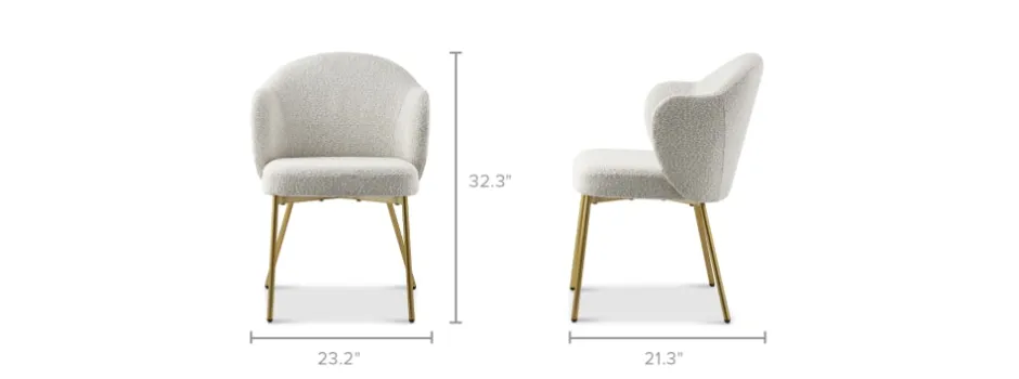 Outlet Simone Performance Bouclé Chair Dining Chairs