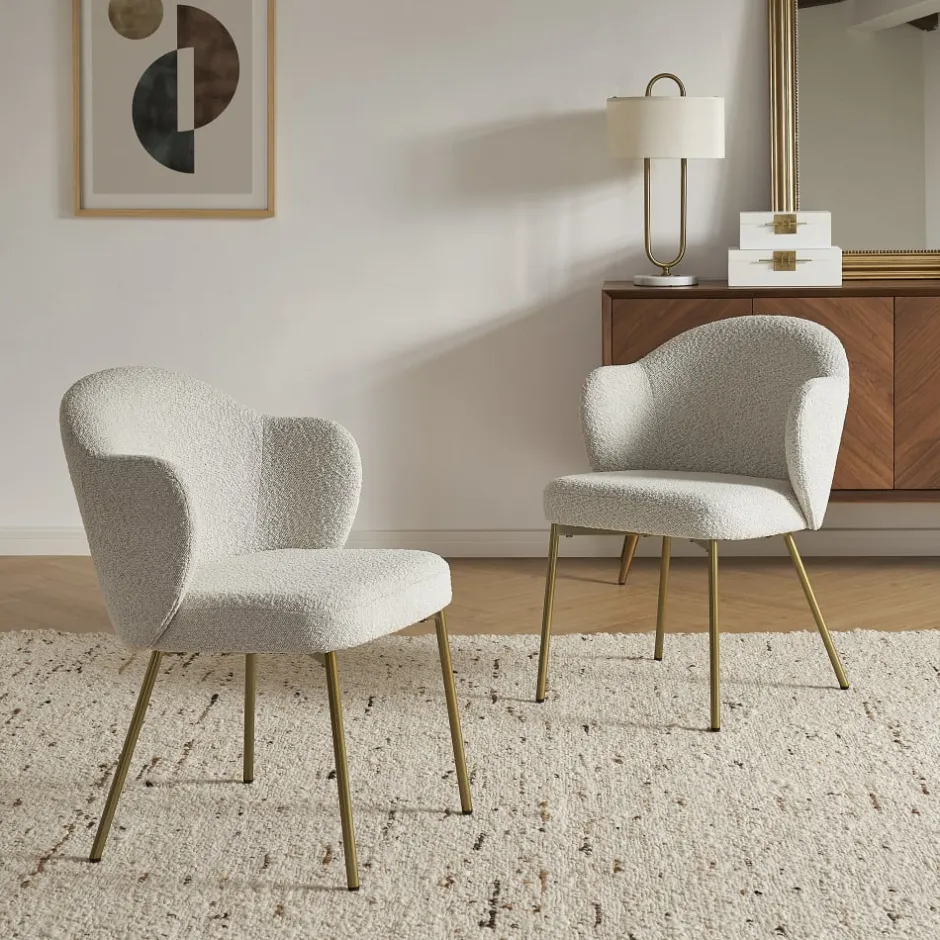 Outlet Simone Performance Bouclé Chair Dining Chairs