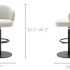 Best Simone Performance Bouclé Counter Stool, Matt Black Stools & Bar Stools