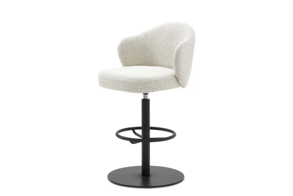 Best Simone Performance Bouclé Counter Stool, Matt Black Stools & Bar Stools