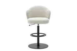 Best Simone Performance Bouclé Counter Stool, Matt Black Stools & Bar Stools