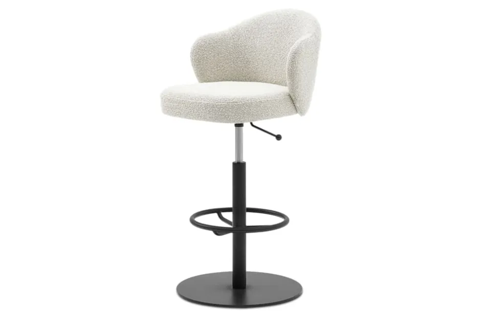 Best Simone Performance Bouclé Counter Stool, Matt Black Stools & Bar Stools