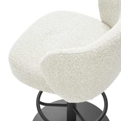 Best Simone Performance Bouclé Counter Stool, Matt Black Stools & Bar Stools