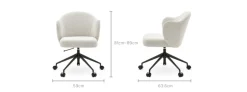 Best Simone Performance Bouclé Office Chair, Matte Black Office Chairs