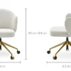 Discount Simone Performance Bouclé Office Chair, Antique Brass Office Chairs