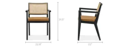 Online Sloane Cane and Leather Chair Dining Chairs