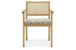 Clearance Sloane Cane Chair with Armrest Dining Chairs