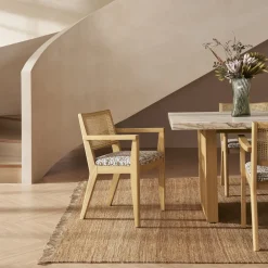 Clearance Sloane Cane Chair with Armrest Dining Chairs