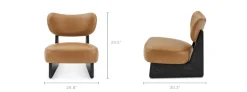 Fashion Solange Leather Chair Armchairs And Accent Chairs|Small Living Room Furniture