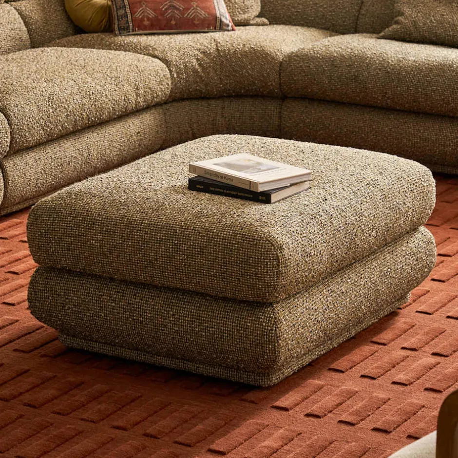 Fashion Solari Performance Fabric Ottoman Footstools, Ottomans & Poufs