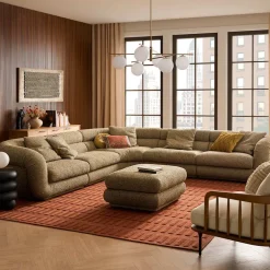 Fashion Solari Performance Fabric Ottoman Footstools, Ottomans & Poufs