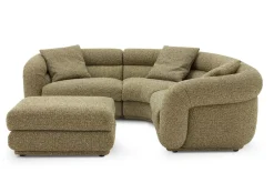Clearance Solari Performance Fabric Sectional Sofa with Ottoman Living Room Sets|Living Room Sets
