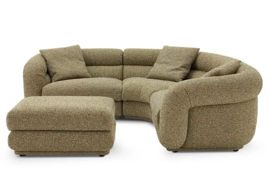 Clearance Solari Performance Fabric Sectional Sofa with Ottoman Living Room Sets|Living Room Sets