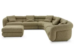 Best Solari Performance Fabric L-Shaped Sectional Sofa with Ottoman Living Room Sets|Living Room Sets