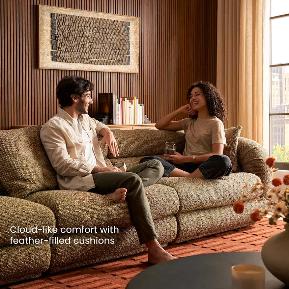 Best Solari Performance Fabric Sofa with Ottoman Living Room Sets|Living Room Sets