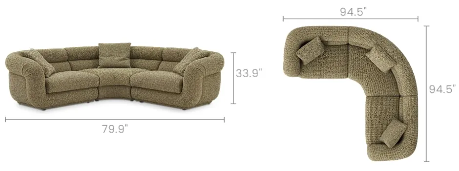 Fashion Solari Performance Fabric Sectional Sofa Sectional Sofas