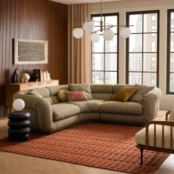 Fashion Solari Performance Fabric Sectional Sofa Sectional Sofas