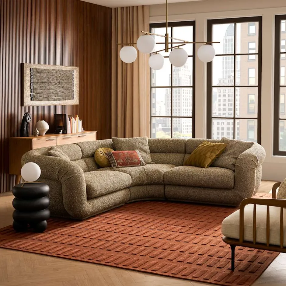 Fashion Solari Performance Fabric Sectional Sofa Sectional Sofas