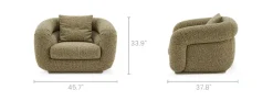 New Solari Performance Fabric Swivel Chair Armchairs And Accent Chairs