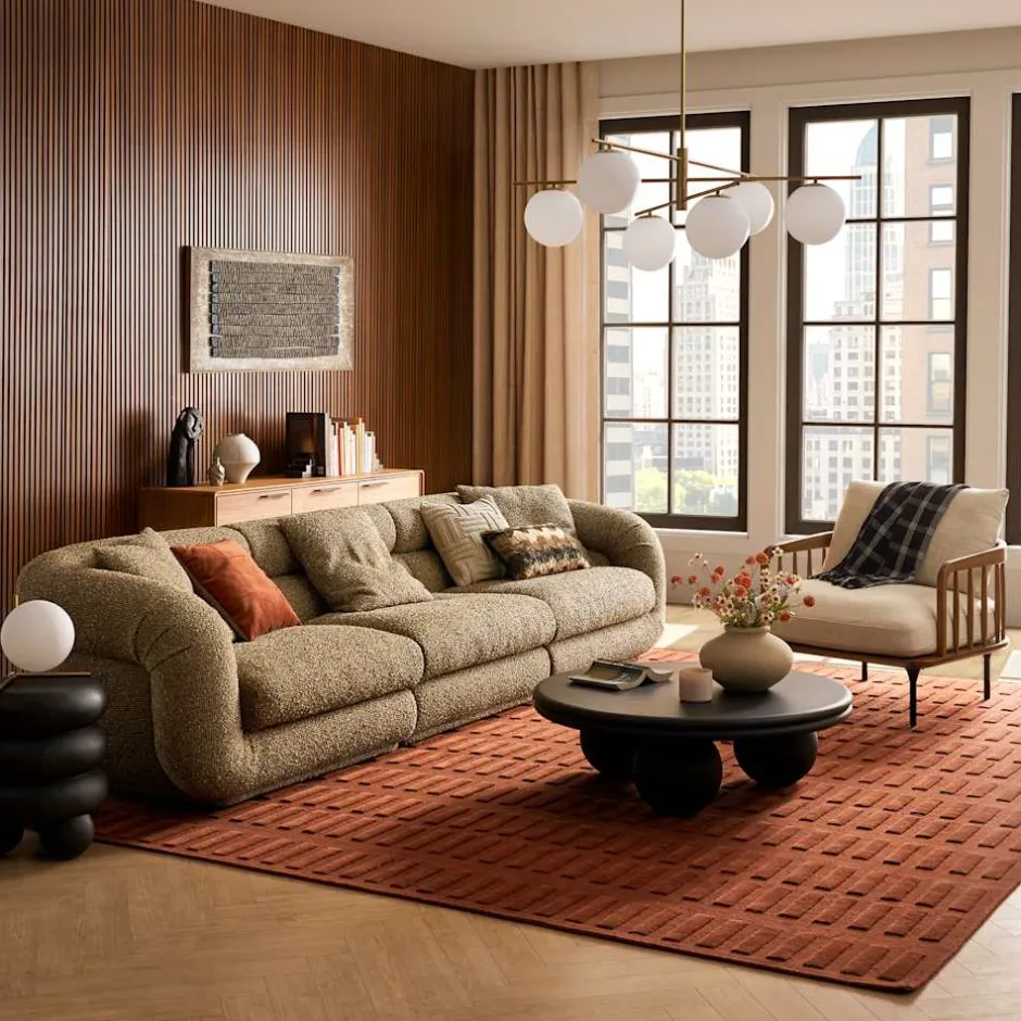Clearance Solari Performance Fabric Extended Sofa 3 Seater Sofas