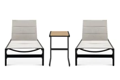 Sale Sorrento Outdoor 2 Chaise Lounges & C-Side Table Set Outdoor Lounge Chairs|Outdoor Furniture Sets