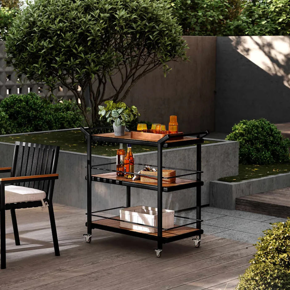 Outlet Sorrento Outdoor Bar Cart Small Outdoor Furniture|Sideboards & Buffet Cabinets
