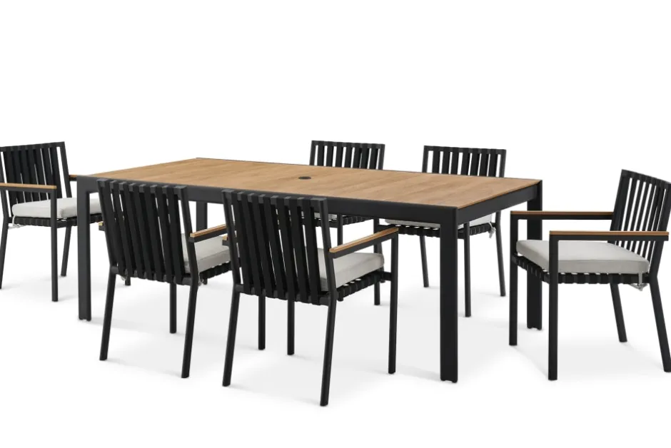 Online Sorrento Outdoor Dining Table with 6 Chairs Outdoor Chairs & Bar Stools|Outdoor Dining & Bar Tables