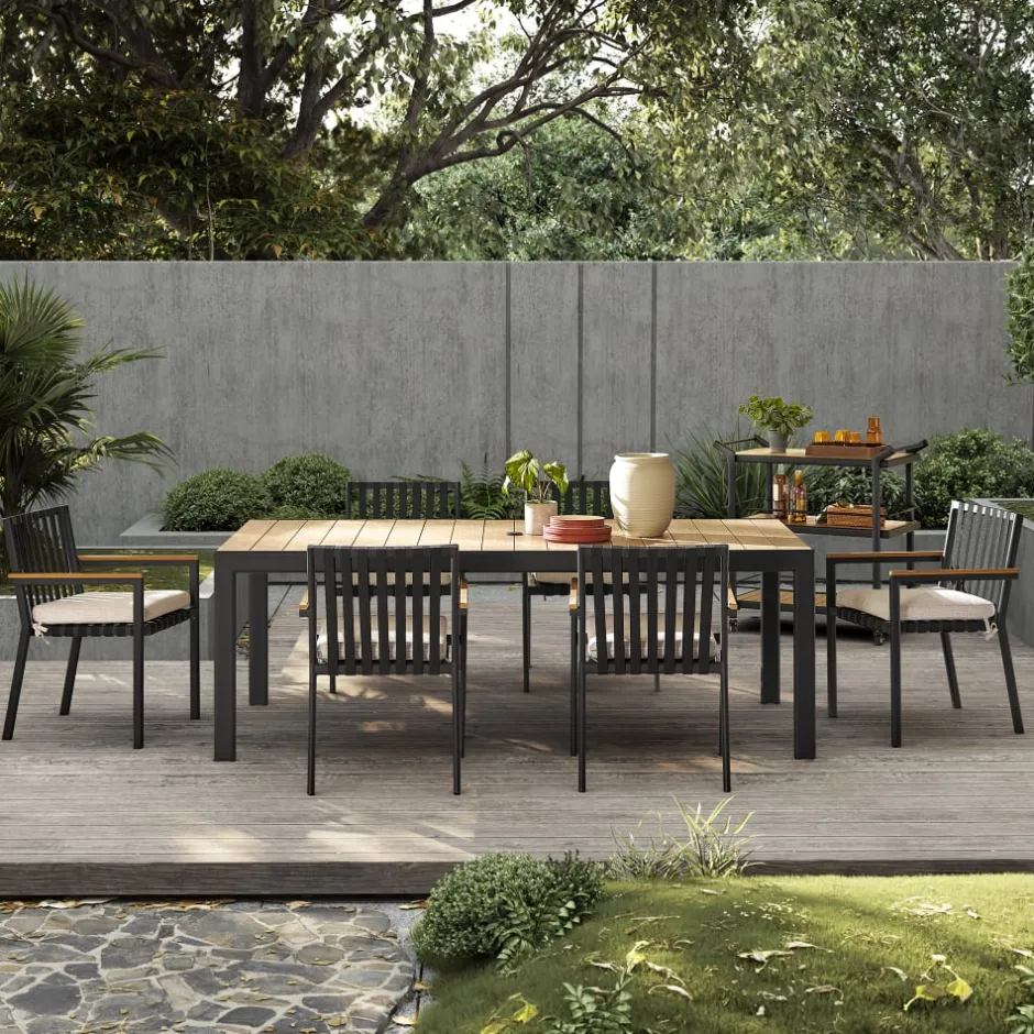 Online Sorrento Outdoor Dining Table with 6 Chairs Outdoor Chairs & Bar Stools|Outdoor Dining & Bar Tables
