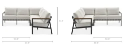 Sale Sorrento Outdoor L-Shape Sectional Sofa Outdoor Sofas