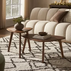 Discount Vincent Coffee Table Set, Walnut Coffee Tables|Small Living Room Furniture