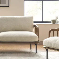 Outlet Wayne Armchair with Ottoman Armchairs And Accent Chairs|Living Room Sets
